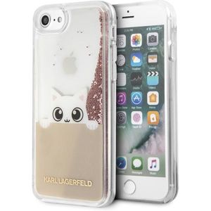 Karl Lagerfeld Peek and Boo KLHCI8PABGNU TPU Glitter pouzdro iPhone 7/8/SE(2020) zlaté