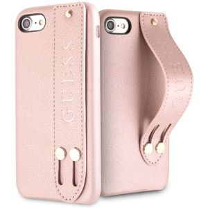 Guess Saffiano Strap pouzdro iPhone 7/8/SE (2020) růžové