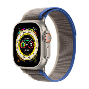 Apple Watch 49mm modrý/šedý trailový tah - S/M