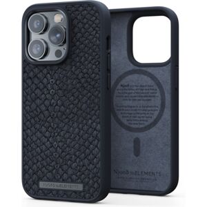 NJORD Salmon Leather Magsafe Case iPhone 14 Pro 6.1, Black