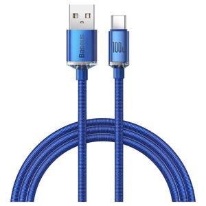 Baseus Crystal Shine Series kabel USB-A/USB-C (100W) 1,2m modrý