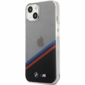 BMW M PC/TPU Tricolor Stripes Zadní Kryt iPhone 13 mini čirý