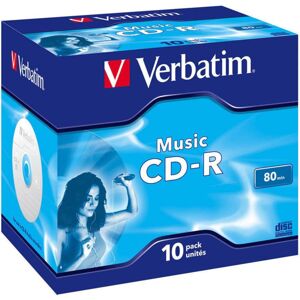 VERBATIM CD-R(10 ks)Audio/Live it!/Colour/Jewel/80Min