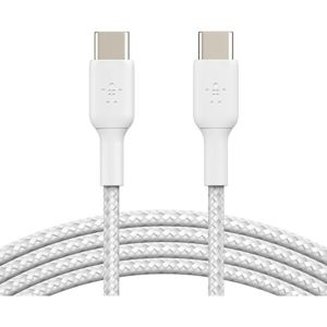 Belkin BOOST Charge Braided USB-C/USB-C odolný kabel, 1m, bílý