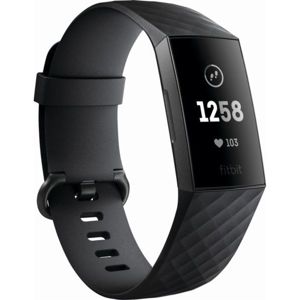 Fitbit Charge 3 sportovní řemínek černý / černý hliník