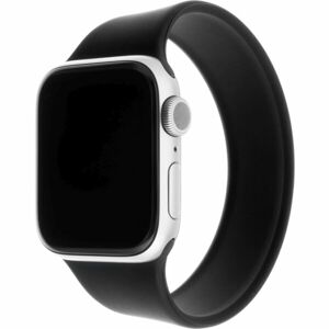 FIXED provlékací silikonový řemínek Apple Watch 38/40mm L černý