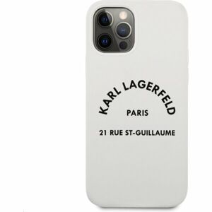 Karl Lagerfeld Rue St Guillaume silikonový kryt iPhone 12 Pro Max bílý