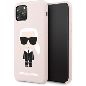 Karl Lagerfeld KLHCN58SLFKPI silikonový kryt iPhone 11 Pro starorůžový