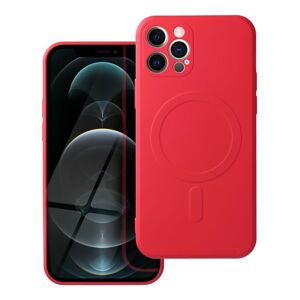 Smarty Mag silikonový kryt s MagSafe iPhone 12 Pro červený