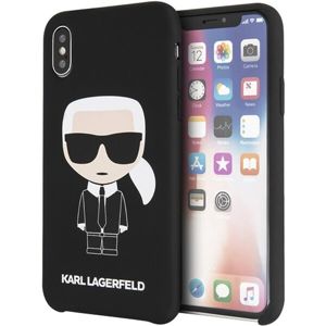 Karl Lagerfeld Full Body Iconic silikonový kryt iPhone X/XS černý