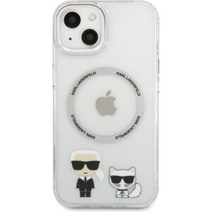 Karl Lagerfeld Magnetic Karl and Choupette Kryt iPhone 13 čirý