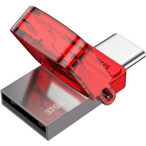 Baseus Red-Hat flash disk s konektorem USB-A / USB-C 32 GB červený
