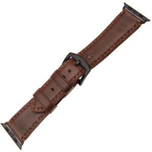 FIXED Berkeley Kožený řemínek Apple Watch 42/44 mm s černou sponou, hnědý