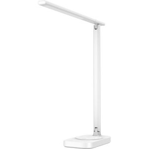 Baseus Lett stolní LED lampa s bezdrátovým nabíjením bílá