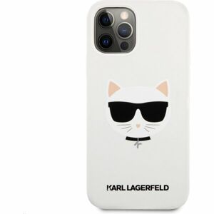 Karl Lagerfeld Choupette Head silikonový kryt iPhone 12/12 Pro bílý