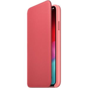 Apple Folio kožené pouzdro iPhone XS Max pivoňkově růžové