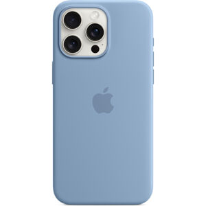 Apple silikonový kryt s MagSafe na iPhone 15 Pro Max ledově modrý