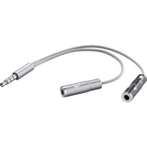 Cellularline AudioSplitter rozdvojka pro sluchátka, AQL, 3,5 mm jack, stříbrná