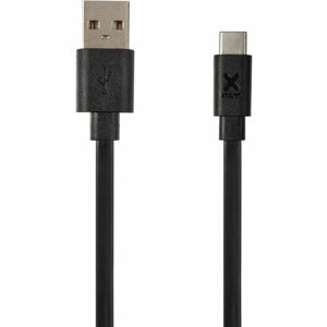 Xtorm Flat USB-A/USB-C plochý kabel 1 m černý