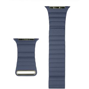COTEetCI kožený magnetický řemínek Loop Band pro Apple Watch 38/40/41mm tmavě modrý