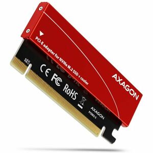 AXAGON PCEM2S PCIe x16 M.2 NVMe Mkey slot adaptér + pasivní chladič