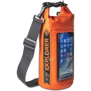 CELLY Explorer voděodolný vak 2L s kapsou na telefon do 6,2" oranžový