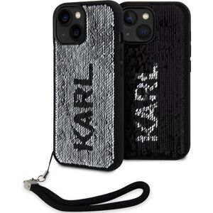 Karl Lagerfeld Sequins Reversible Kryt iPhone 15 černý/stříbrný