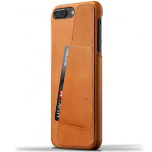 Mujjo Leather Wallet pouzdro Apple iPhone 8 Plus / 7 Plus žlutohnědé