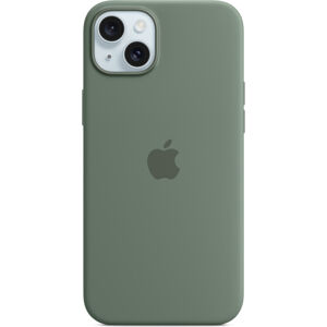 Apple silikinový kryt s MagSafe na iPhone 15 Plus cyprišově zelená