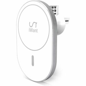 iWant PRO MagSafe držák s nabíjením stříbrný + 18W nabíjecí adaptér