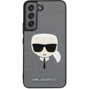 Karl Lagerfeld PU Saffiano Karl Head Zadní Kryt Samsung Galaxy S22+ stříbrný