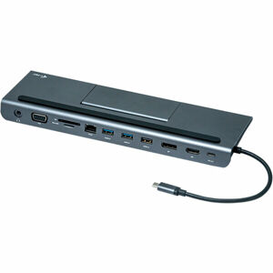 i-tec dokovací stanice USB-C Power Delivery 85W stříbrná + univerzální adaptér 112W černý