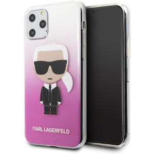 Karl Lagerfeld Iconik KLHCN65TRDFKPI kryt iPhone 11 Pro Max růžový