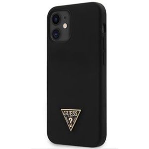 Guess Silicone Metal Triangle kryt iPhone 12 mini 5.4" černý