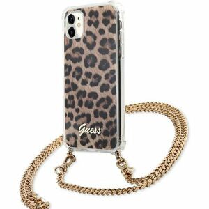 Guess Leopard Gold Chain Strap kryt iPhone 11
