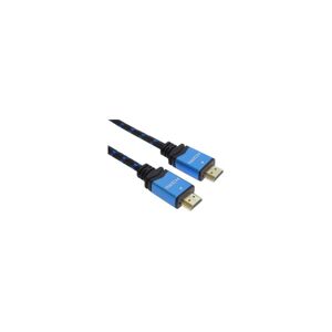 PremiumCord Ultra HDTV 4K@60Hz kabel HDMI 2.0b zlacené konektory 1,5m bavlněné opláštění kabelu