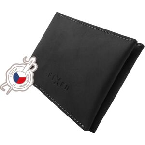 FIXED Wallet Kožená peněženka z pravé hovězí kůže černá