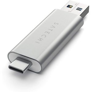 Satechi hliníková USB C čtečka microSD karet s USB 3.0 stříbrná