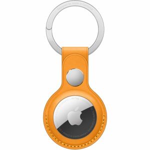 Apple AirTag kožená klíčenka měsíčkově oranžová