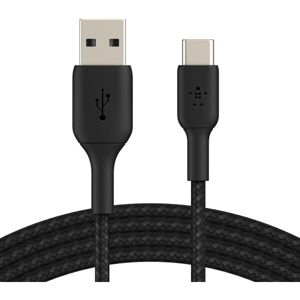 Belkin BOOST Charge Braided USB-C/USB-A odolný kabel, 15cm, černý