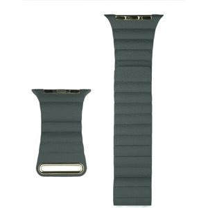 COTEetCI kožený magnetický řemínek Loop Band pro Apple Watch 38/40mm tmavě zelený