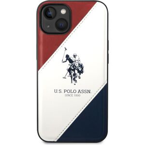 U.S. Polo PU Leather Double Horse kryt iPhone 14 červený/bílý/námořně modrý
