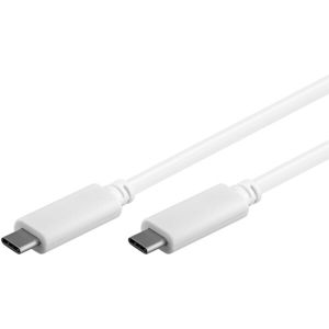 PremiumCord kabel USB-C 3.1 - USB-C 3.1 1m bílý