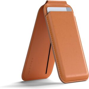 Satechi MagSafe stojánek/peněženka z veganské kůže pro iPhone 12/13/14/15 - všechny modely oranžová