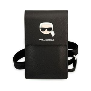 Karl Lagerfeld Metal Karl Head Wallet Phone Bag černé