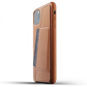 Mujjo Full Leather Wallet pouzdro iPhone 11 Pro Max žlutohnědé