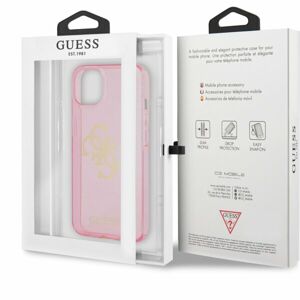 Guess TPU Big 4G Full Glitter Case iPhone 13 růžový