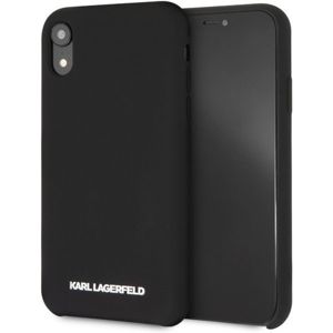 Karl Lagerfeld Silver Logo KLHCI61SLBKS Silicone Case iPhone XR černé