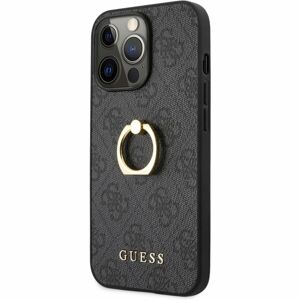 Guess PU 4G Ring Case iPhone 13 Pro šedý