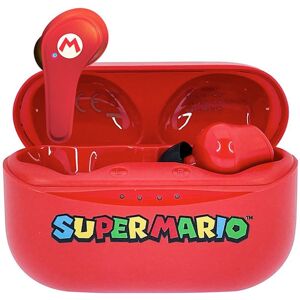 OTL bezdrátová sluchátka TWS s motivem Super Mario červená